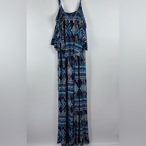 Women's Aztec Print Adjustable Straps Pant Jumper